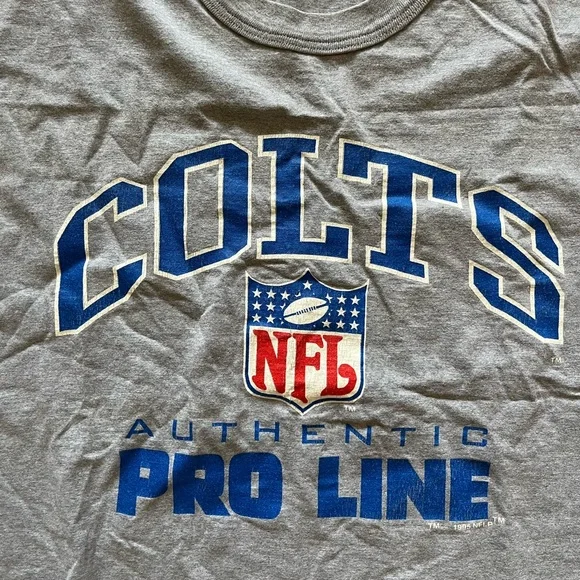 VTG Logo Athletic NFL Pro Line Indianapolis Colts Sleeveless Shirt Single Stitch - Picture 2 of 7